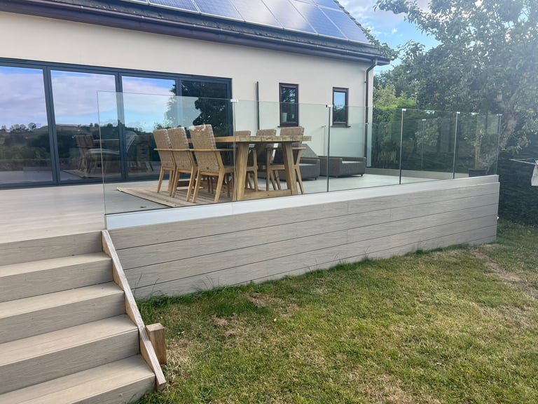 Composite decking completed by PC Landscaping in South Devon