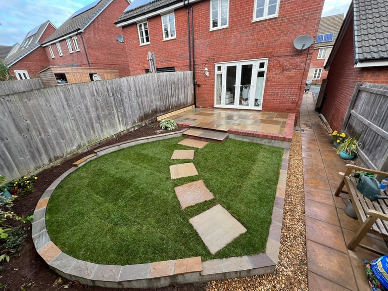 Garden renovation completed by PC Landscaping in South Devon