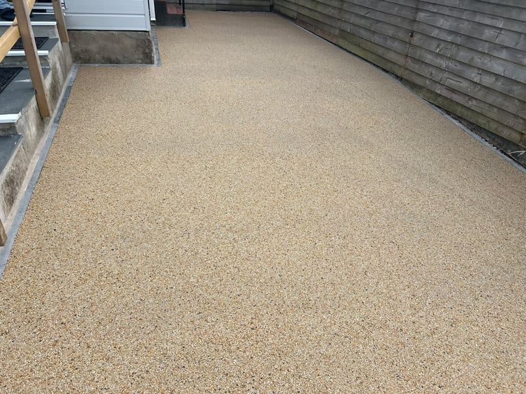 Resin-bound surfacing completed by PC Landscaping in South Devon