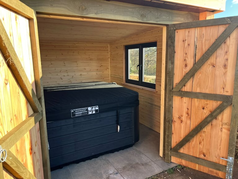 Garden room interior completed by PC Landscaping in South Devon