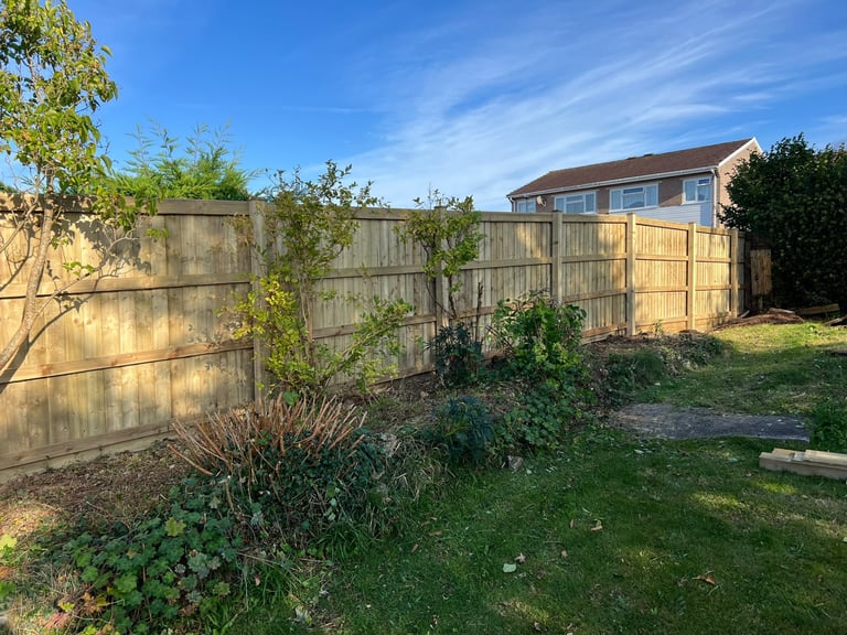 Close-board fencing completed by PC Landscaping in South Devon